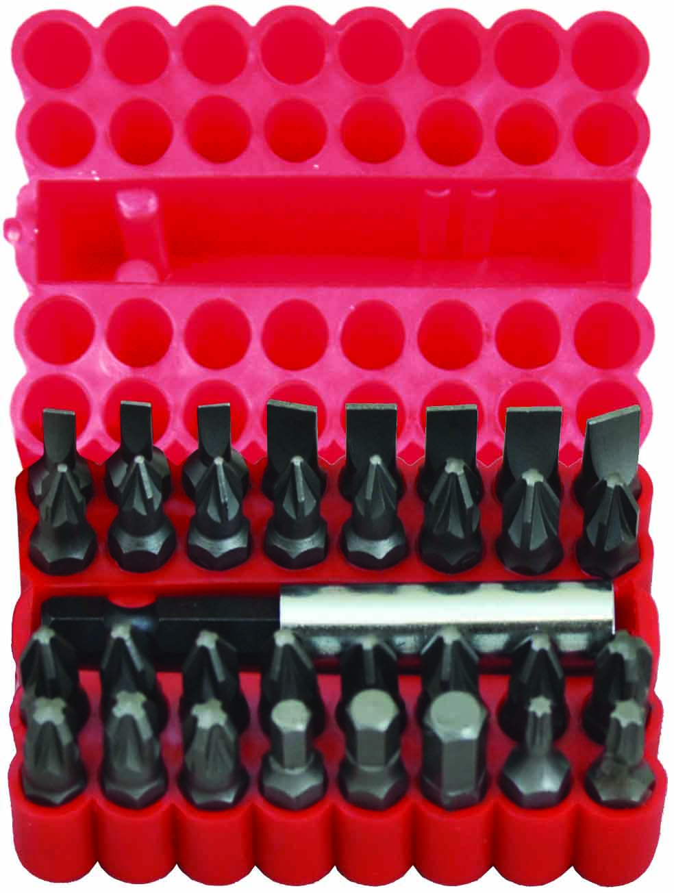 33pc 1/4” Hex Dr Screwdriver, Hex & Star Bits Set