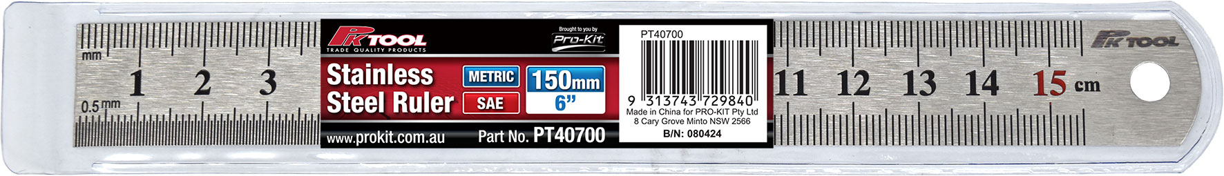 150mm Stainless Steel Ruler