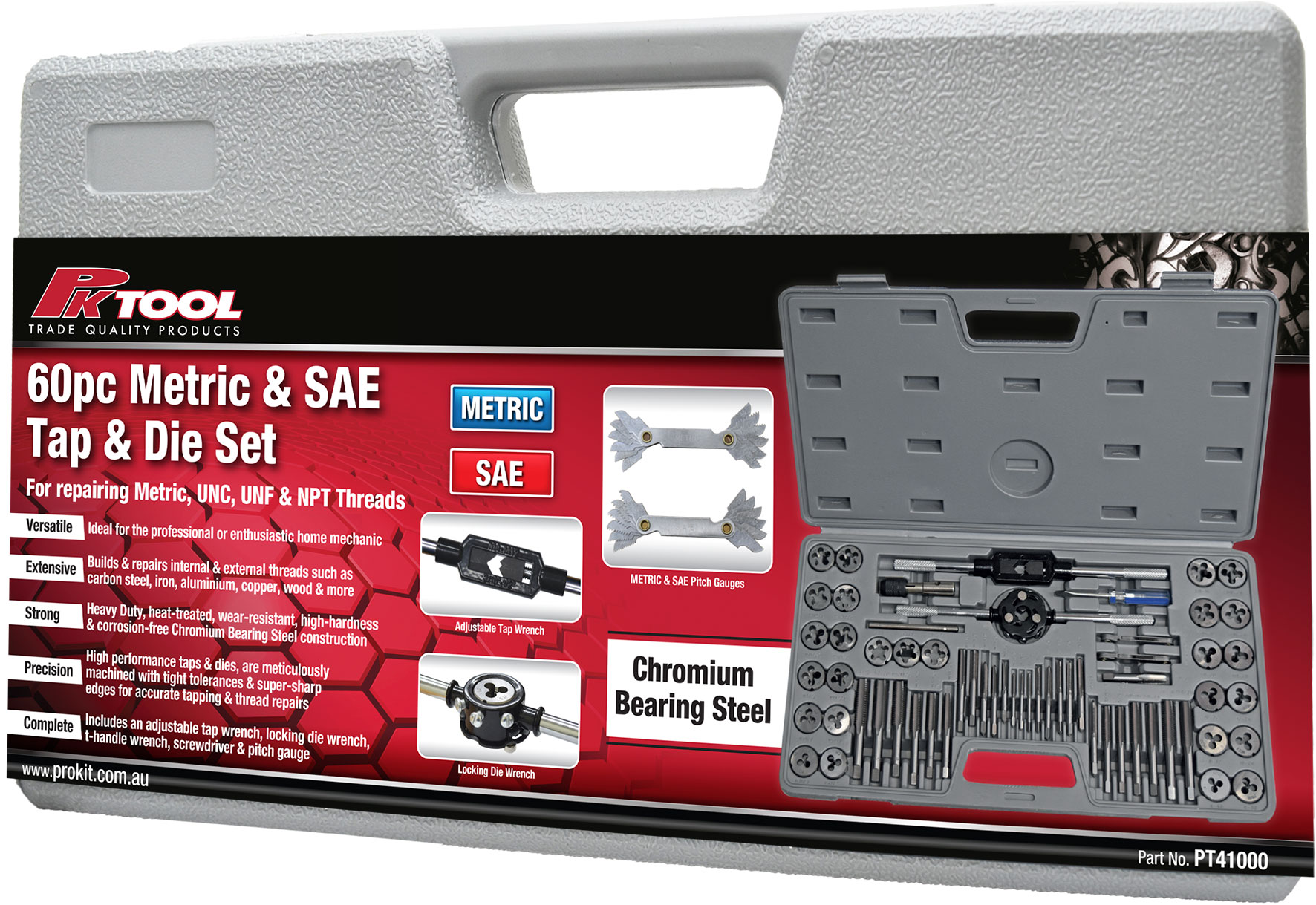 60pc METRIC & SAE TAP & DIE SET