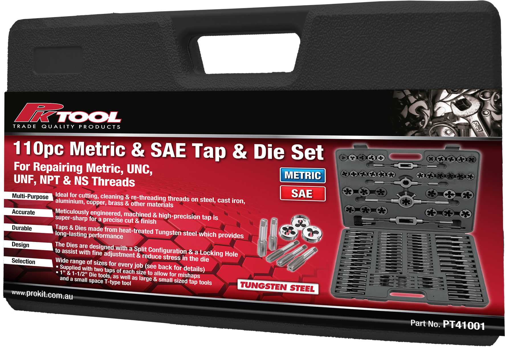 110pc METRIC & SAE TAP & DIE SET