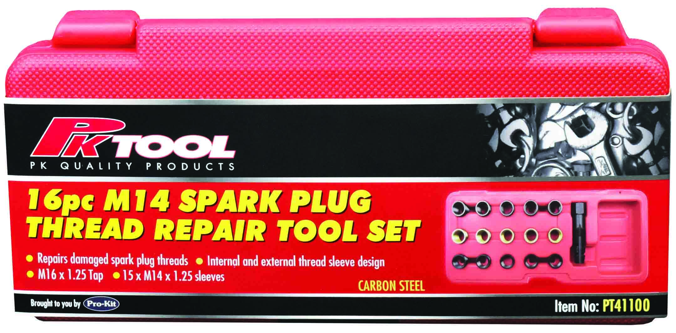 16pc M14 SPARK PLUG THREAD REPAIR TOOL SET