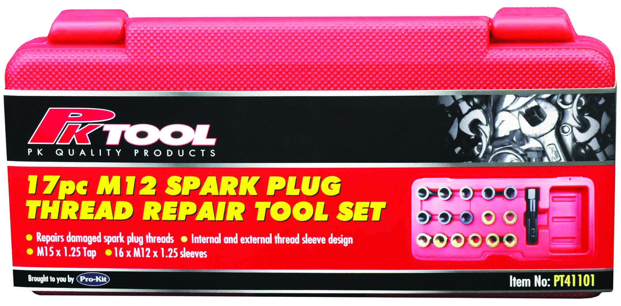 17pc M12 SPARK PLUG THREAD REPAIR TOOL SET