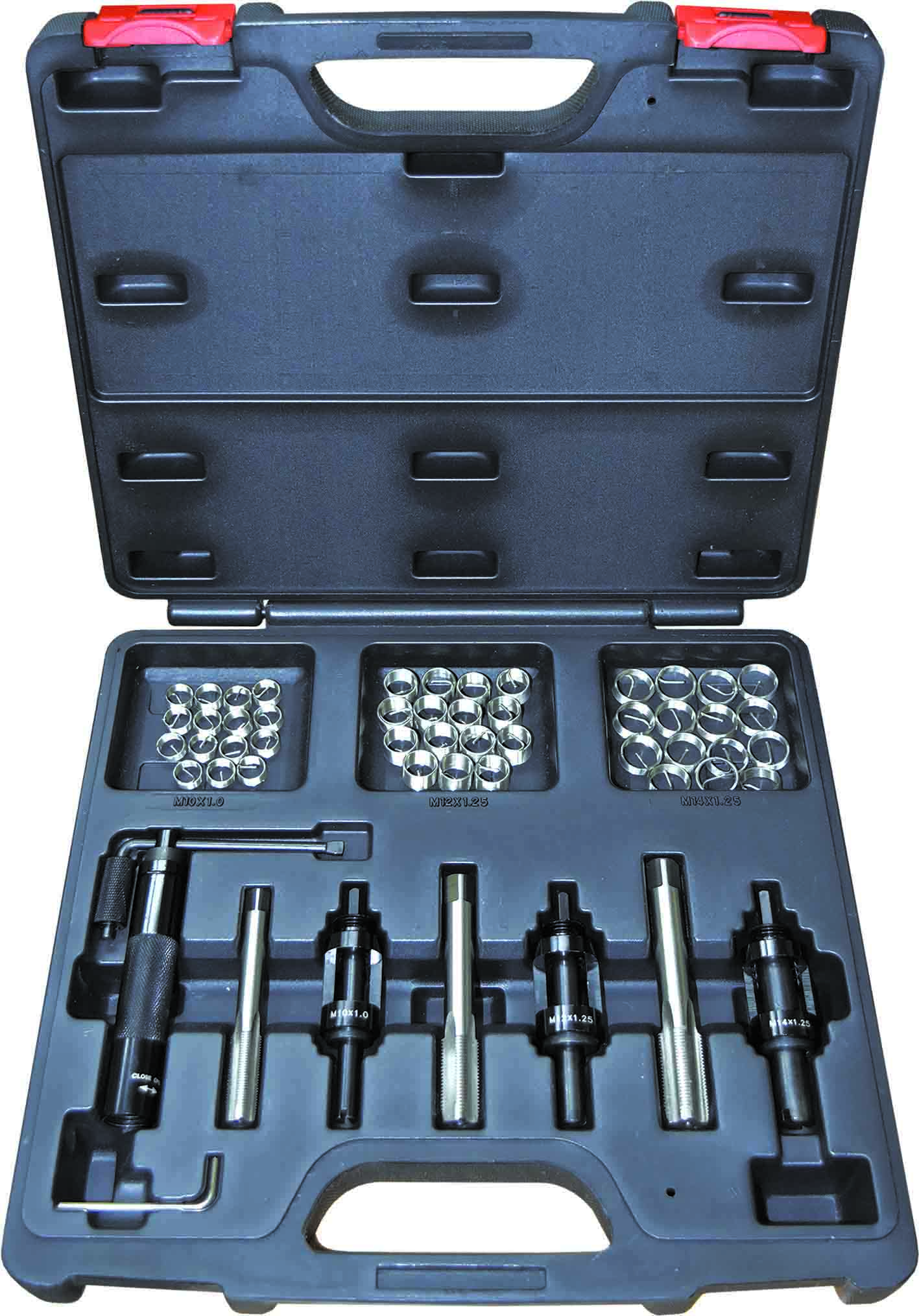 56pc M10, M12 & M14 COIL INSERT THREAD REPAIR TOOL SET