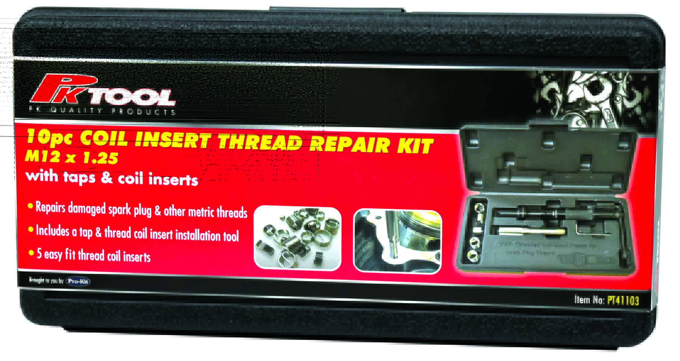 10pc M12 COIL INSERT THREAD REPAIR TOOL SET