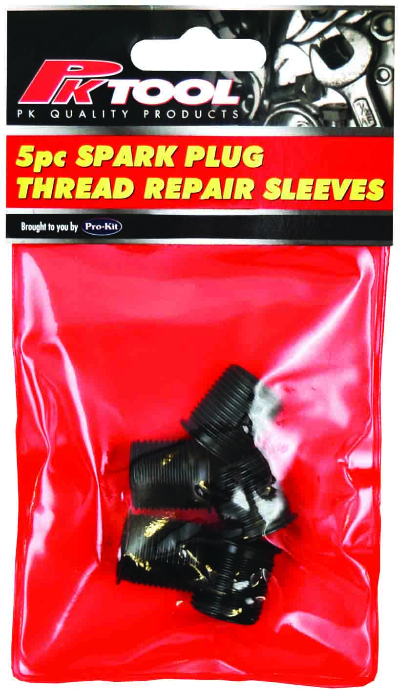 5pc SPARK PLUG THREAD REPAIR REPLACEMENT SLEEVE FOR PT41100