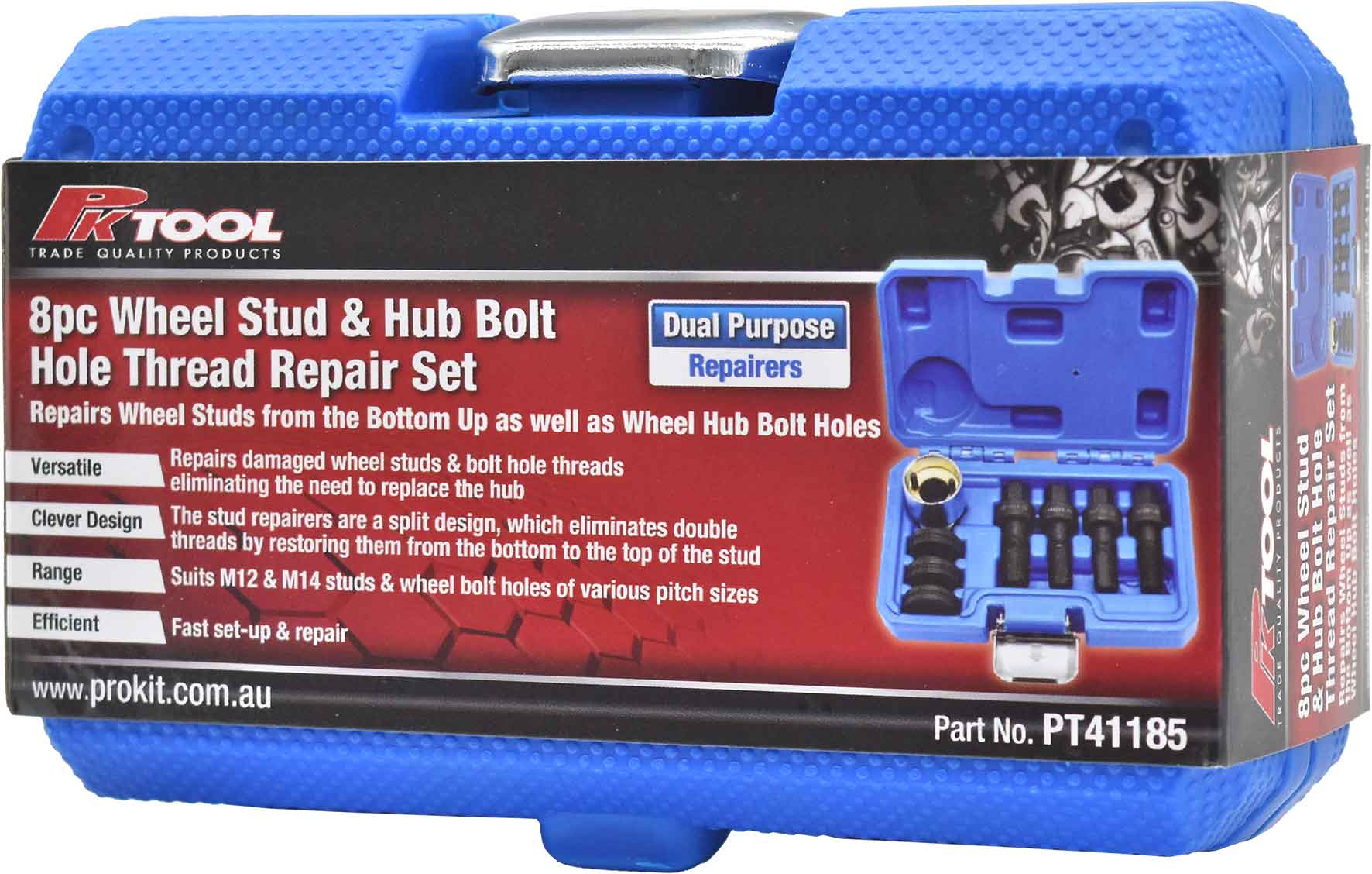 8pc Wheel Stud & Hub Bolt Hole Thread Repair Set