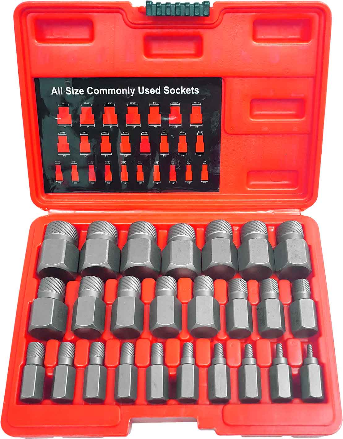 25pc Multi-Spline Screw Extractor Set