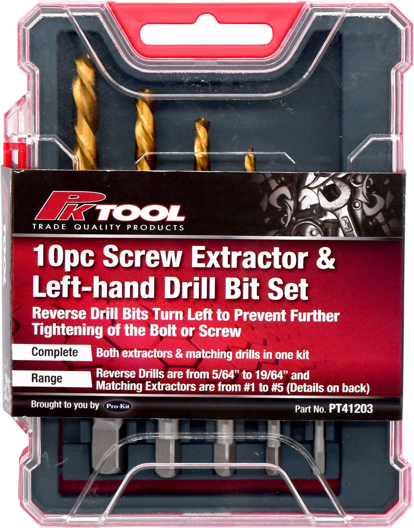 10pc Screw Extractor & Left-hand Drill Bit Set