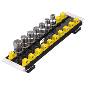 3/8" Dr Magnetic Socket Rail with Dual Aluminium Rails