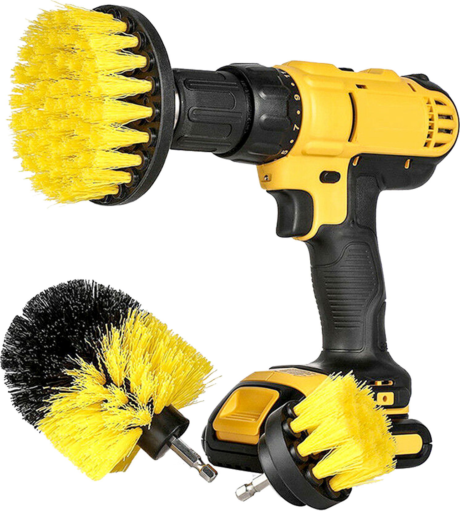 3pc POWER SCRUBBER DRILL BRUSH SET