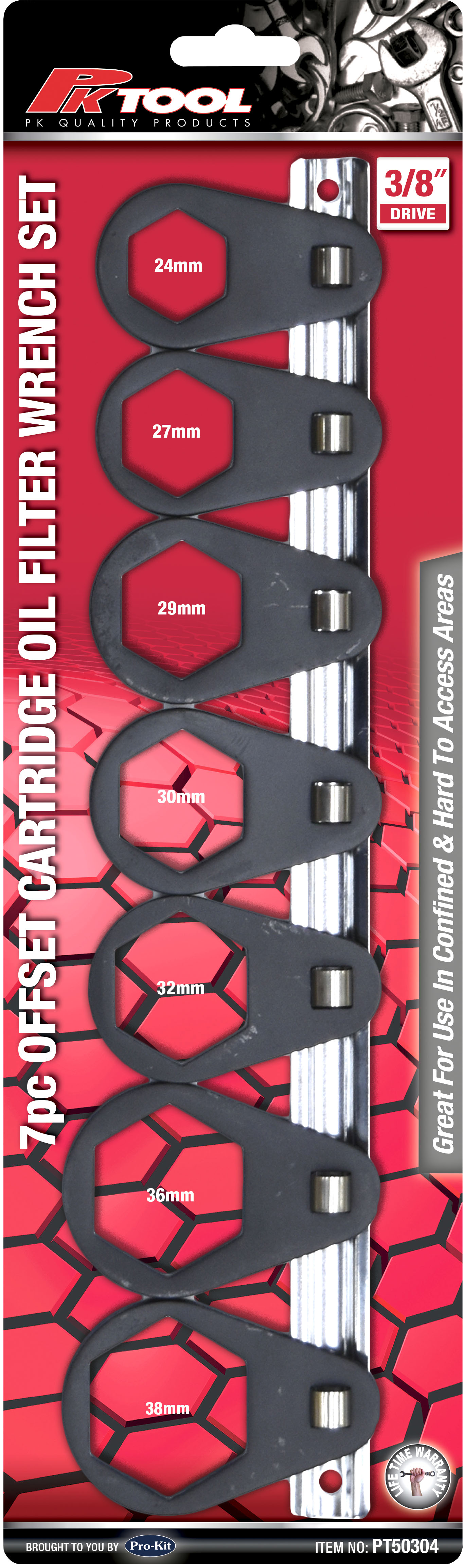 7pc 3/8” DR OFFSET CARTRIDGE OIL FILTER WRENCH SET