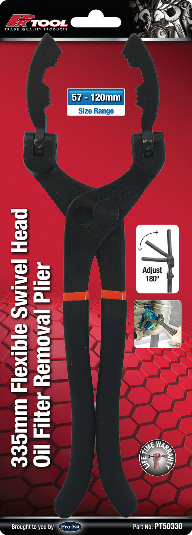 330mm(13″) OIL FILTER CLAW PLIER with SWIVEL JAW