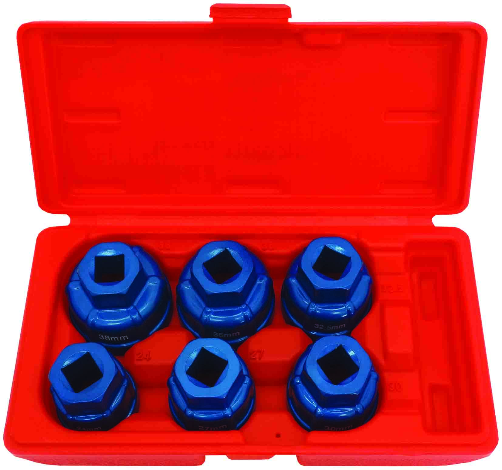 HEAVY DUTY 6pc 1/2″ OIL FILTER CARTRIDGE NUT REMOVAL KIT