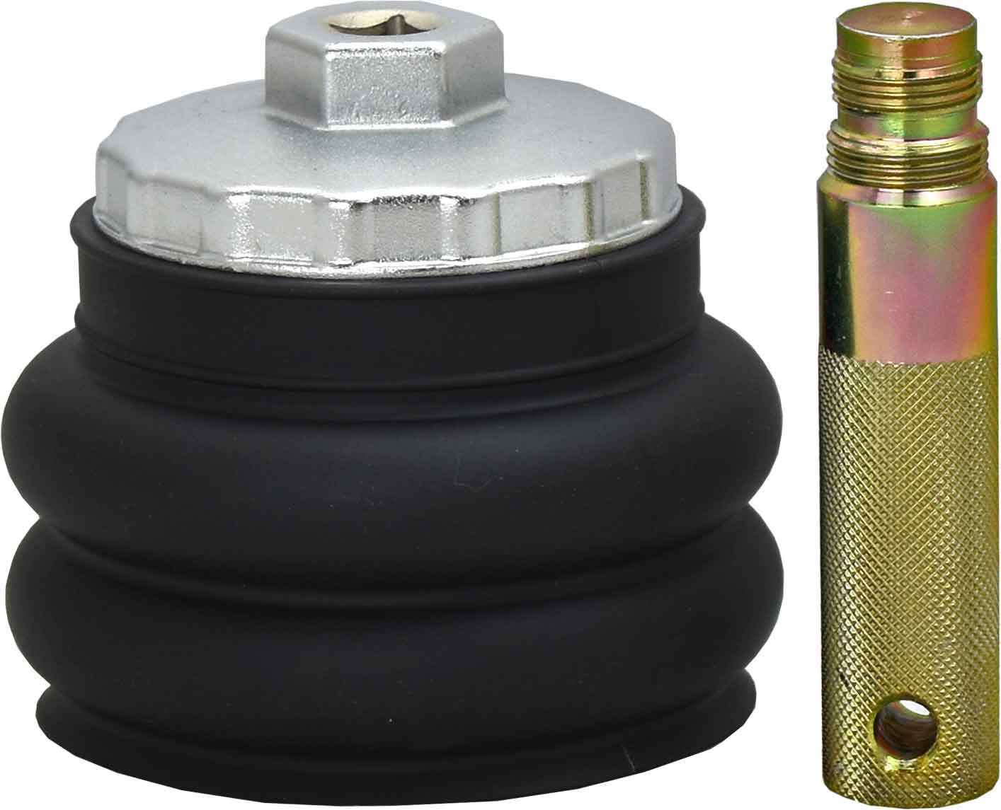 3/8” DR  NO-MESS, NO RISK OIL FILTER REMOVAL CUP with OIL CAPTURE BOOT