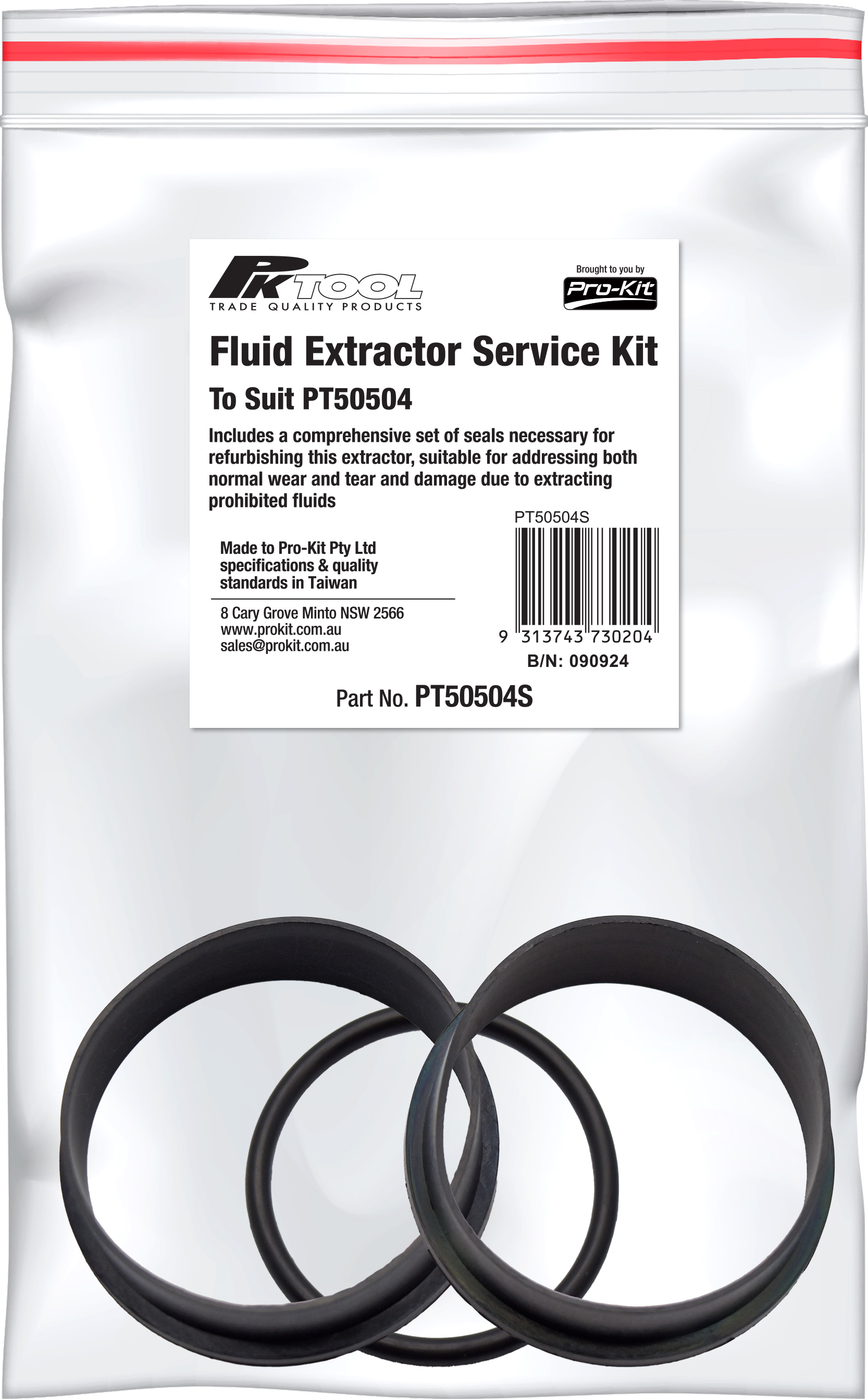Fluid Extractor Service Kits – to suit PT50504