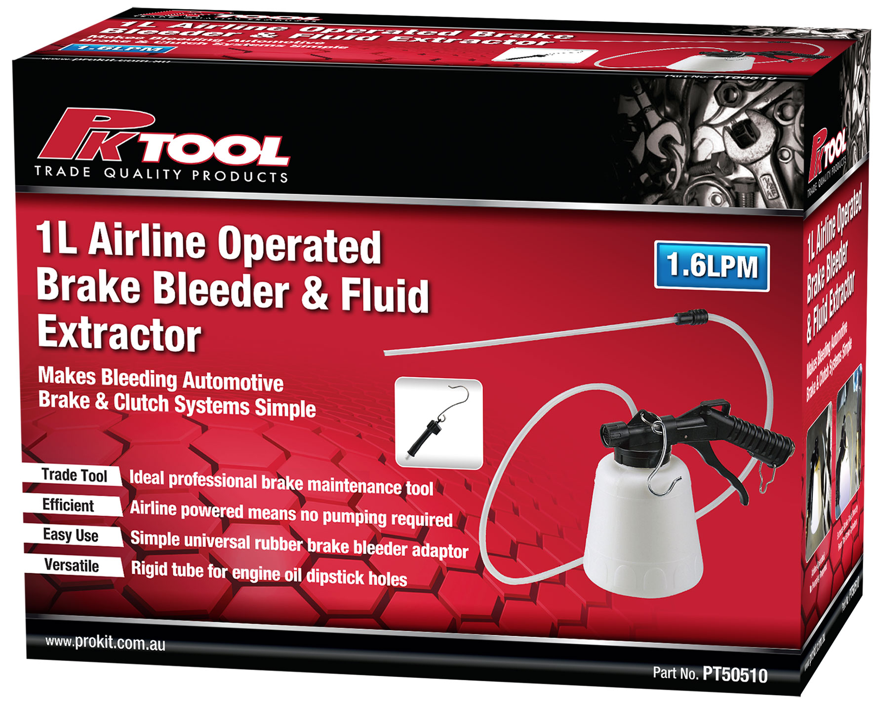 1L Air Operated Brake Bleeder & Fluid Extractor