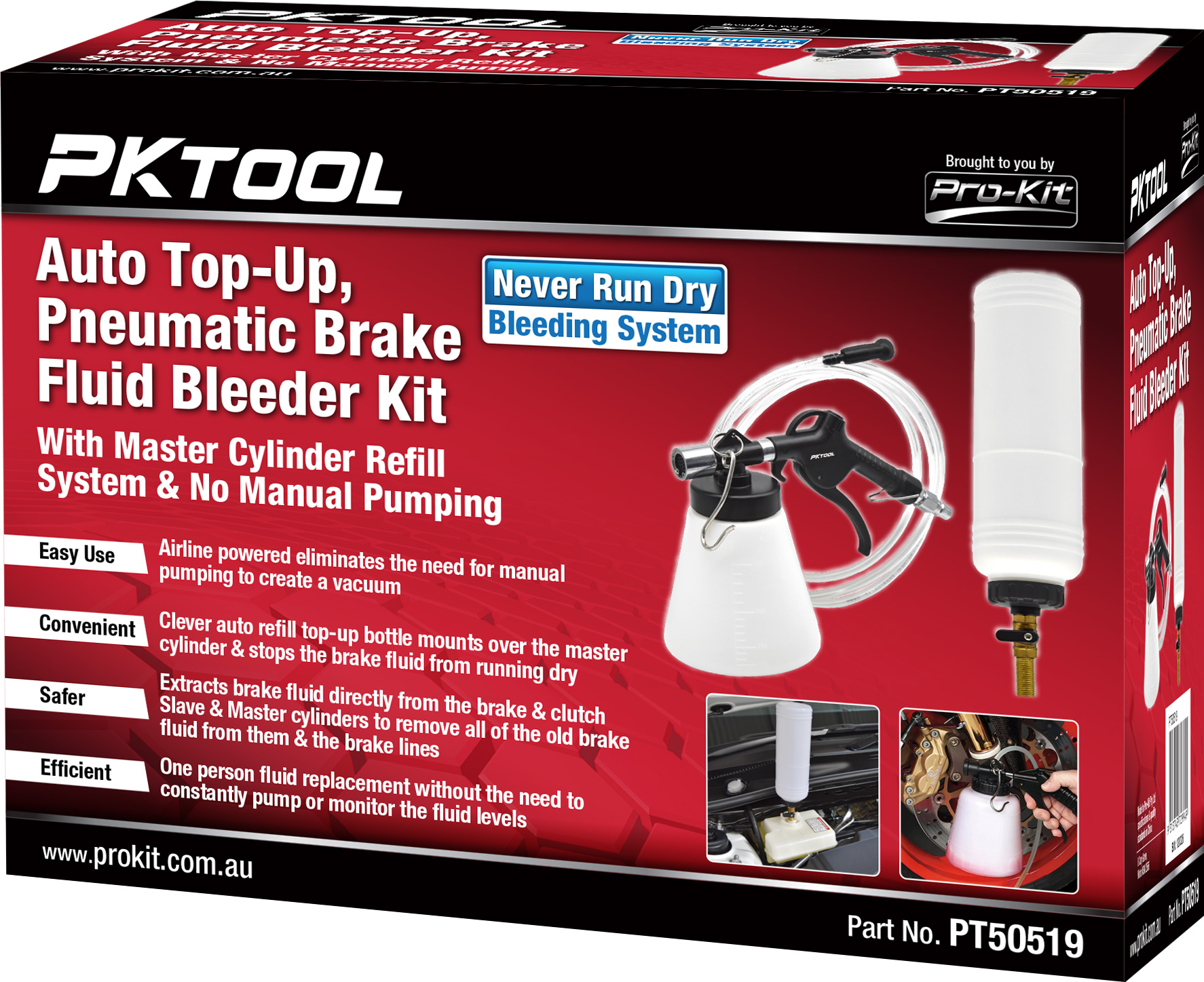 Auto Top-Up,Pneumatic BrakeFluid Bleeder Kit