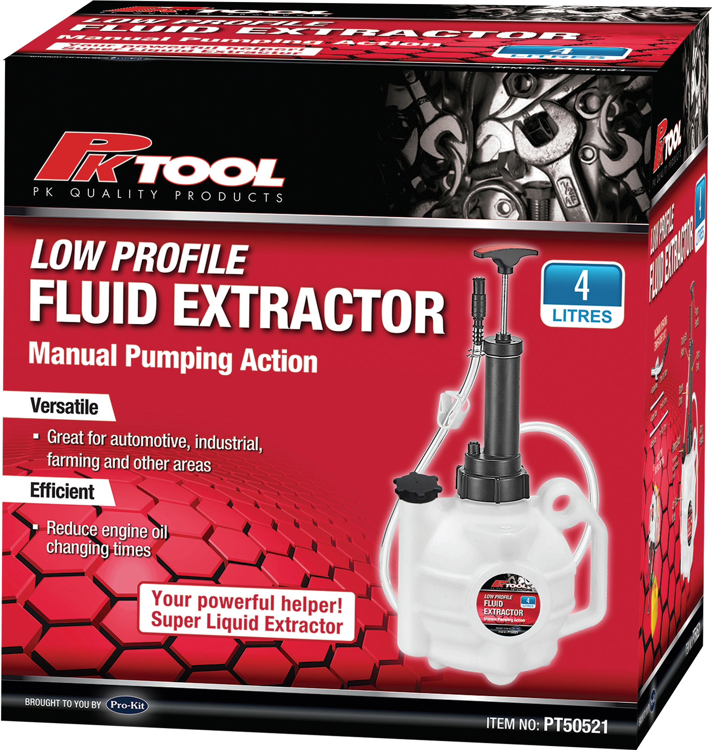 LOW PROFILE FLUID EXTRACTOR
