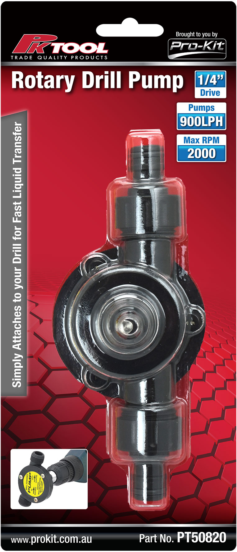 ROTARY PUMP – DRILL POWERED