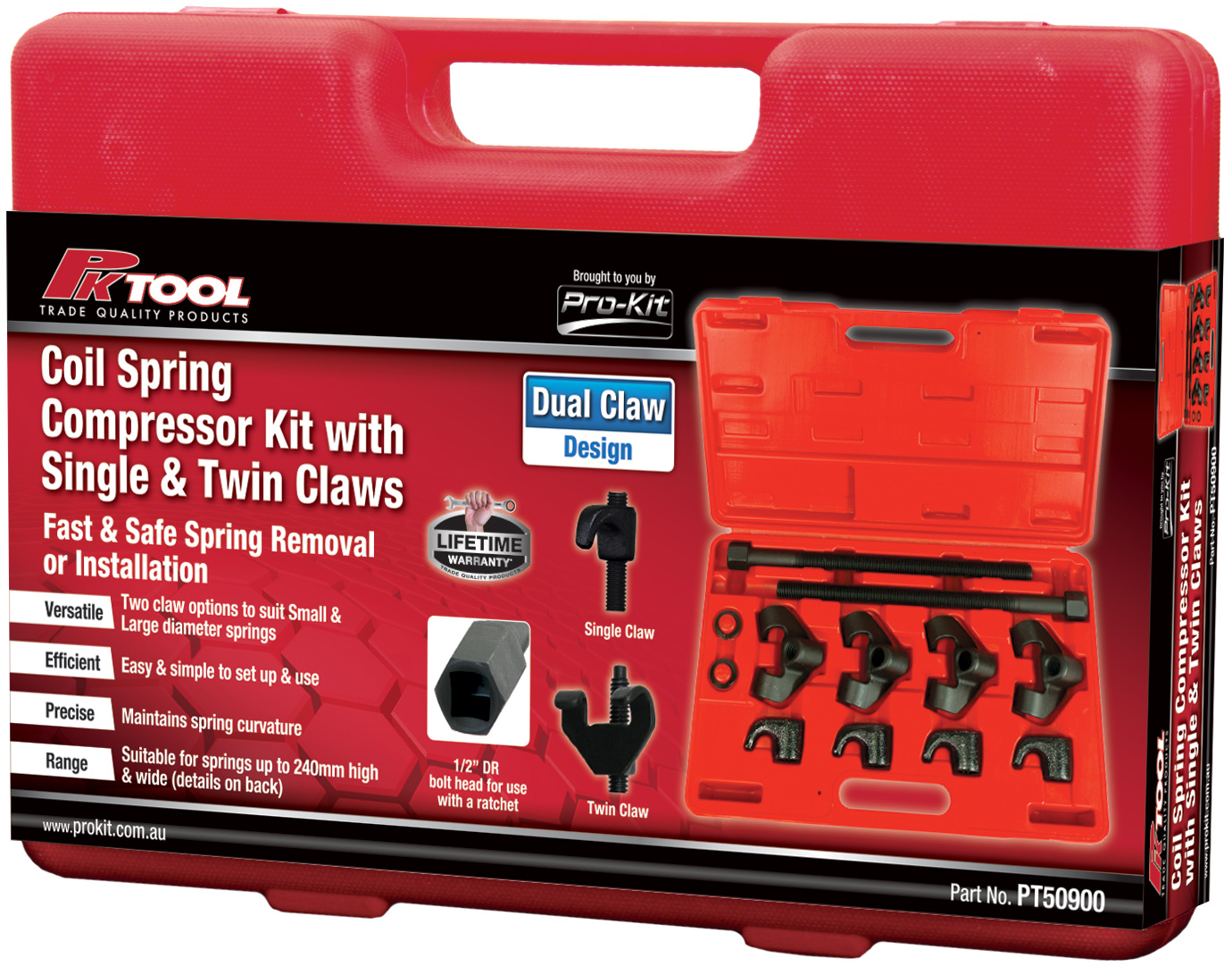 90 to 250mm High Springs Single & Twin Claw Compressor Kit