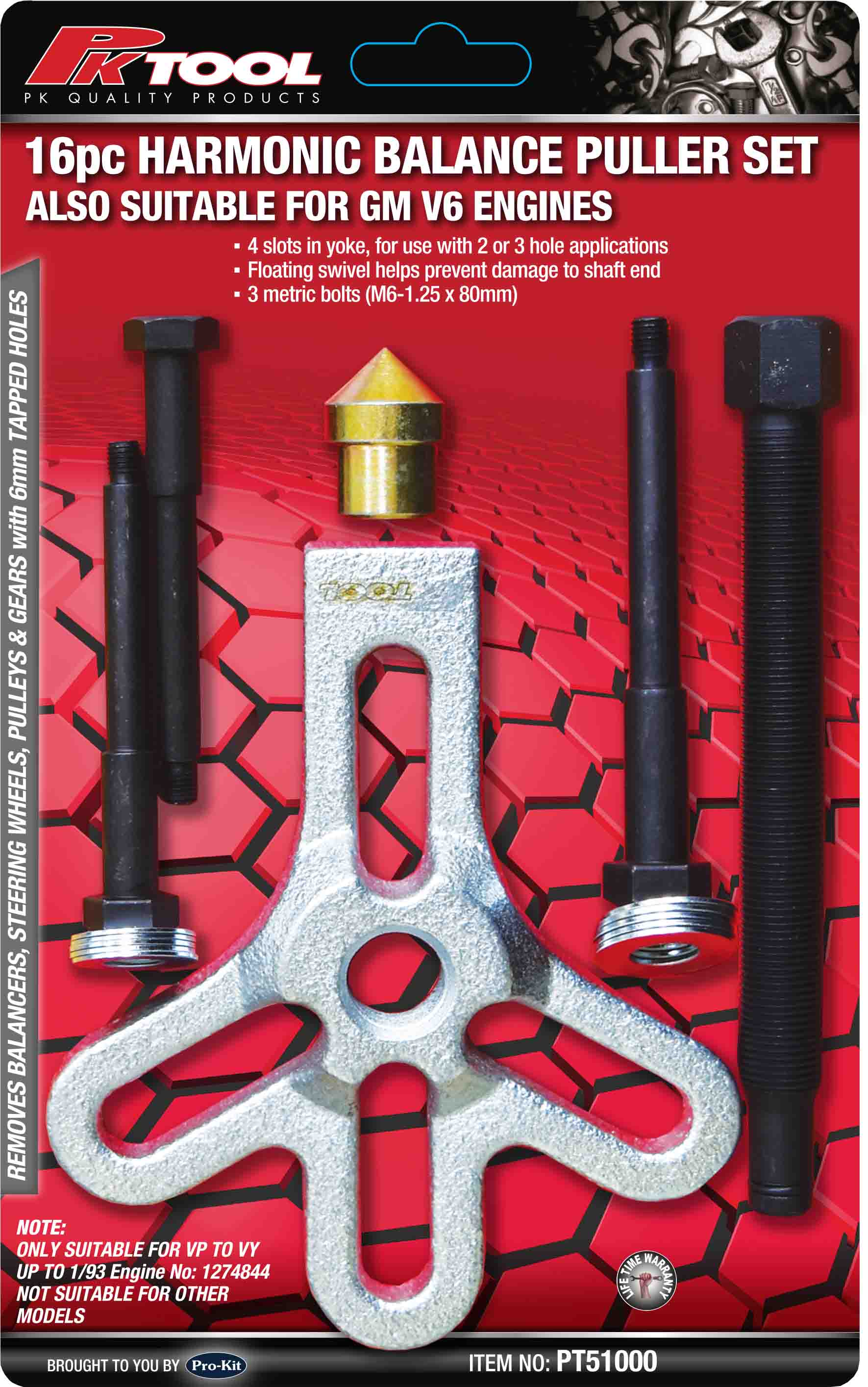 13pc Harmonic Balance Puller Set for Early V6 VN & VP GM/Holden & Toyota Lexen