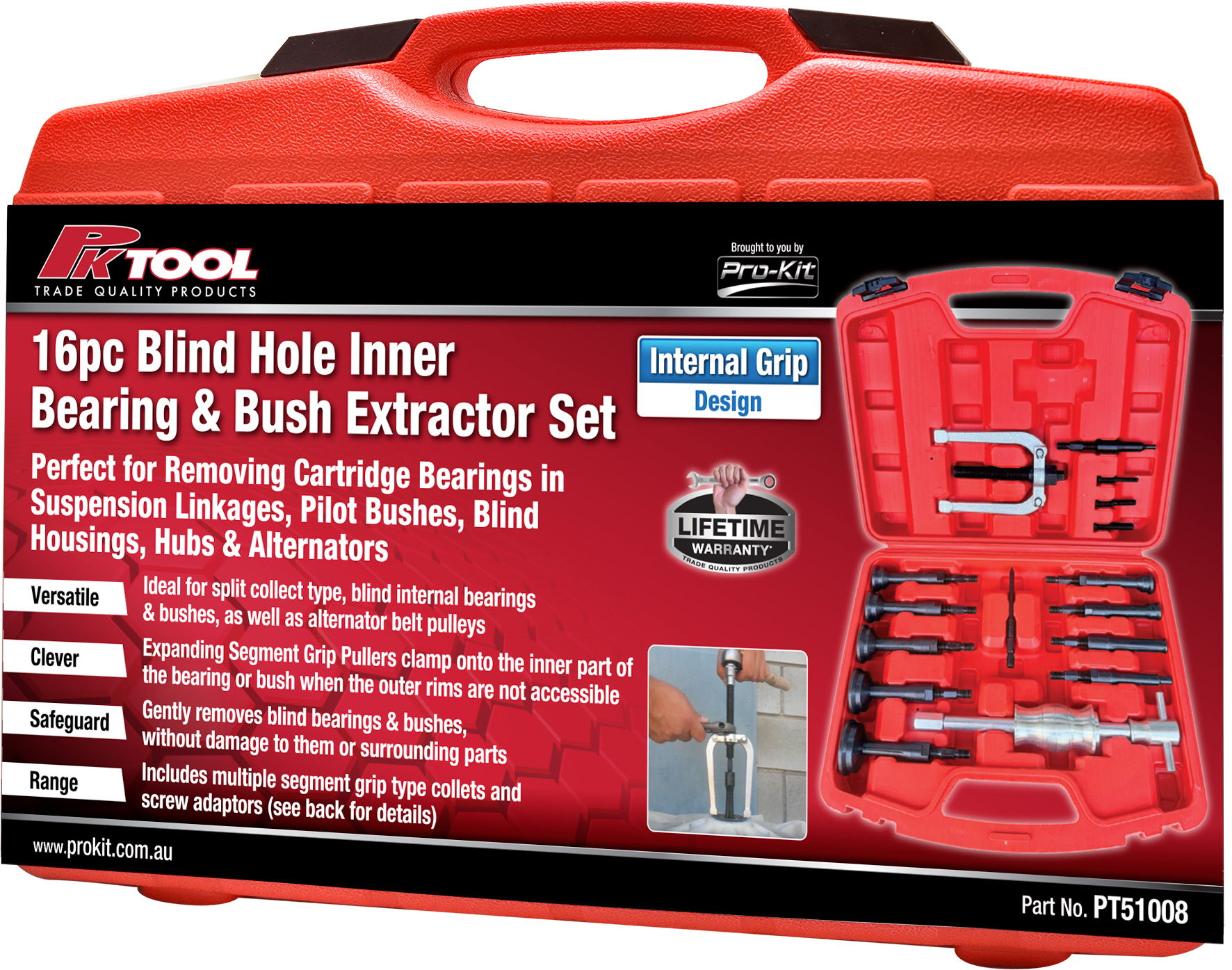 16pc Blind Hole Inner Bearing & Bush Extractor Set
