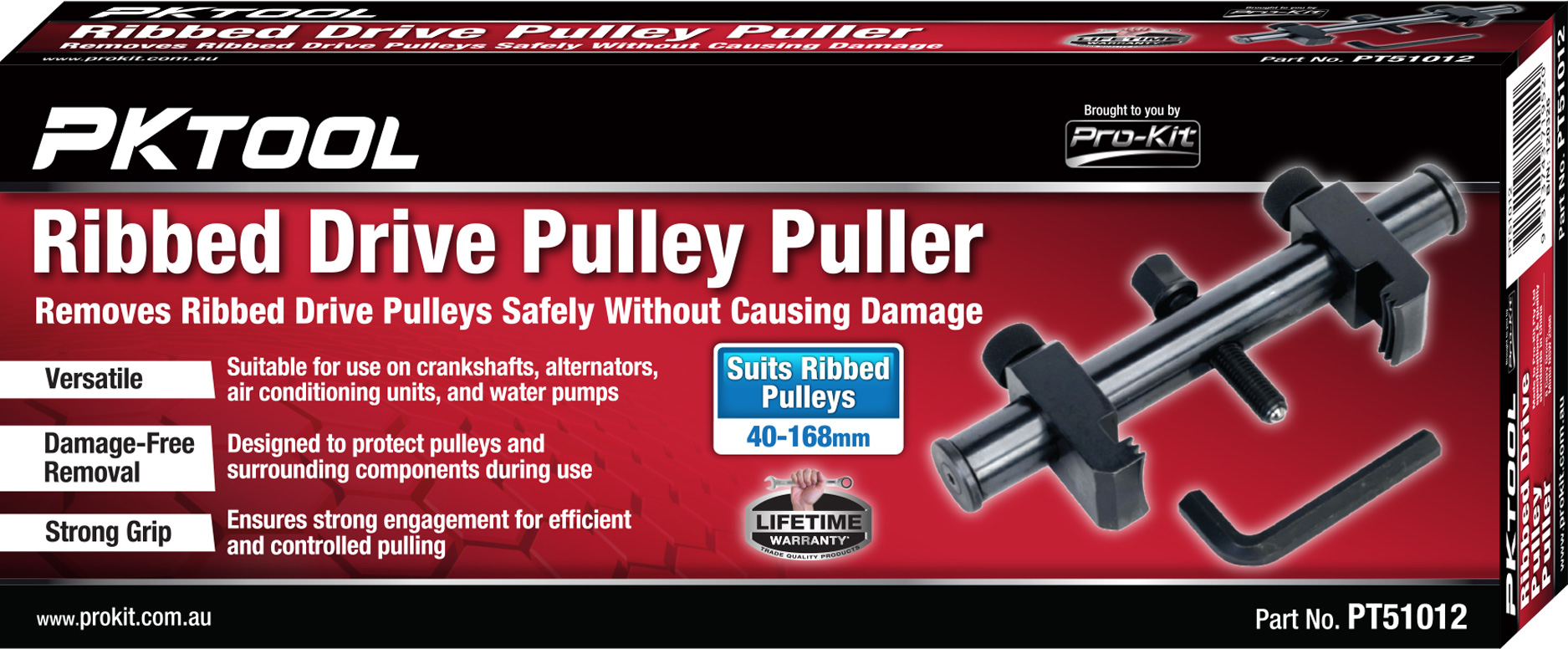 Ribbed Drive Pulley Puller