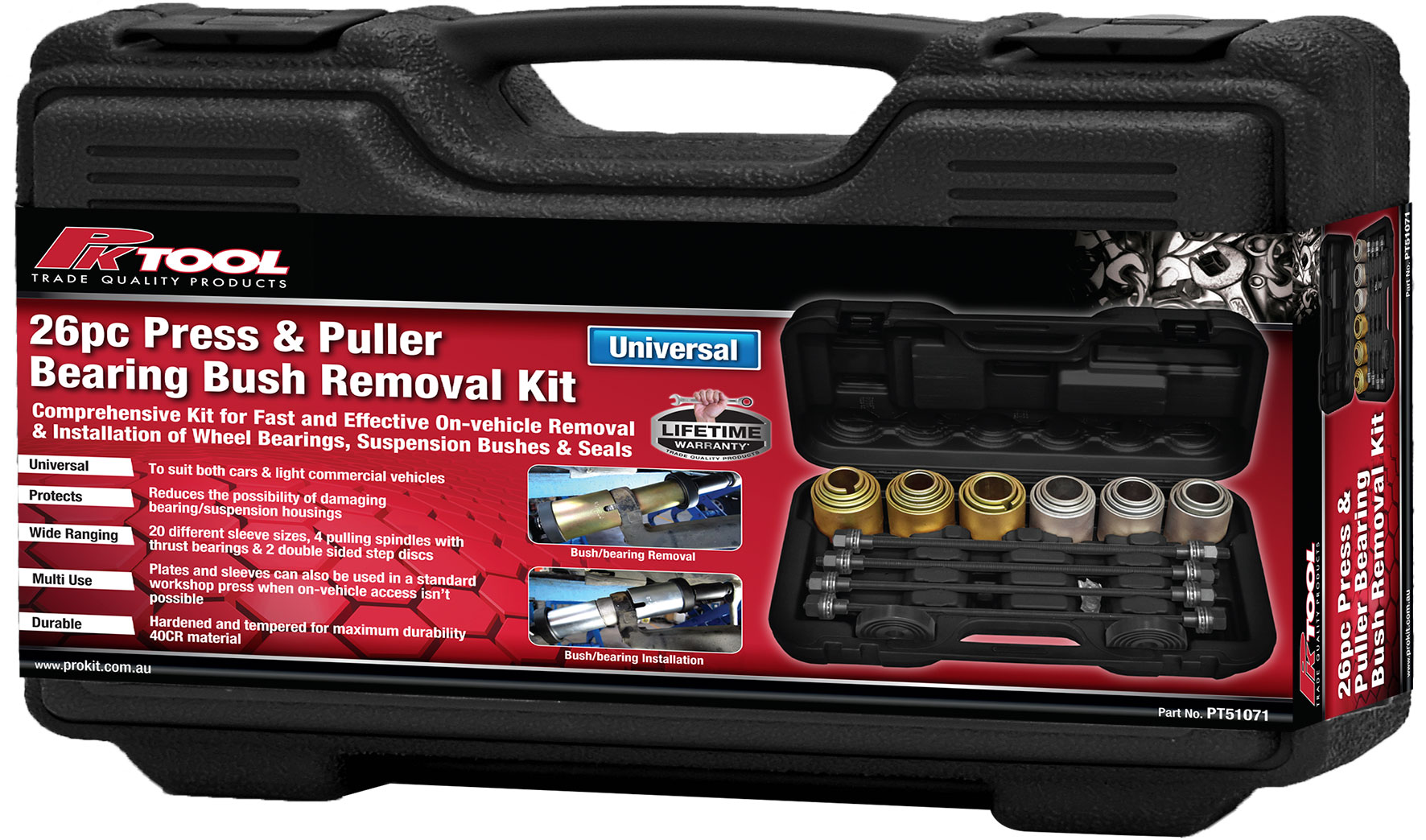 26pc PRESS & PULLER BEARING BUSH REMOVAL KIT