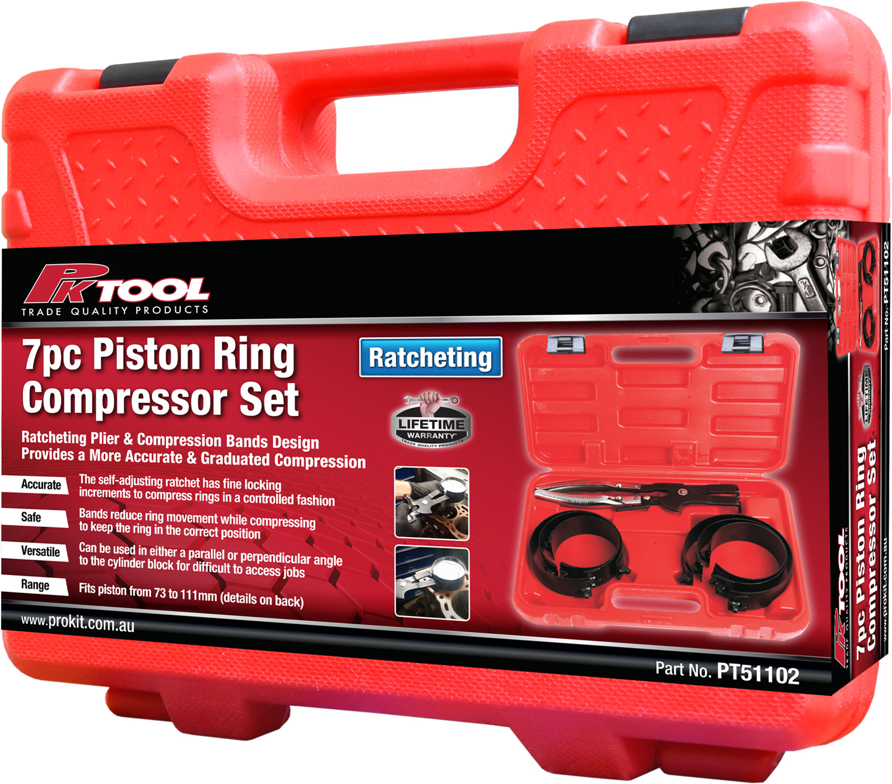 7pc Piston Ring Compressor Set