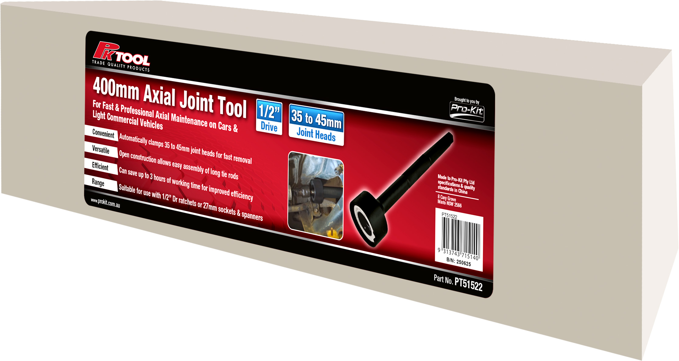 1/2” Dr 400mm Axial Joint Tool
