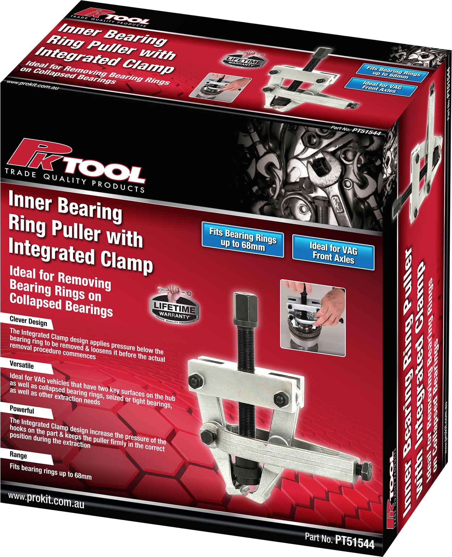 Inner Bearing Ring Puller  with Integrated Clamp