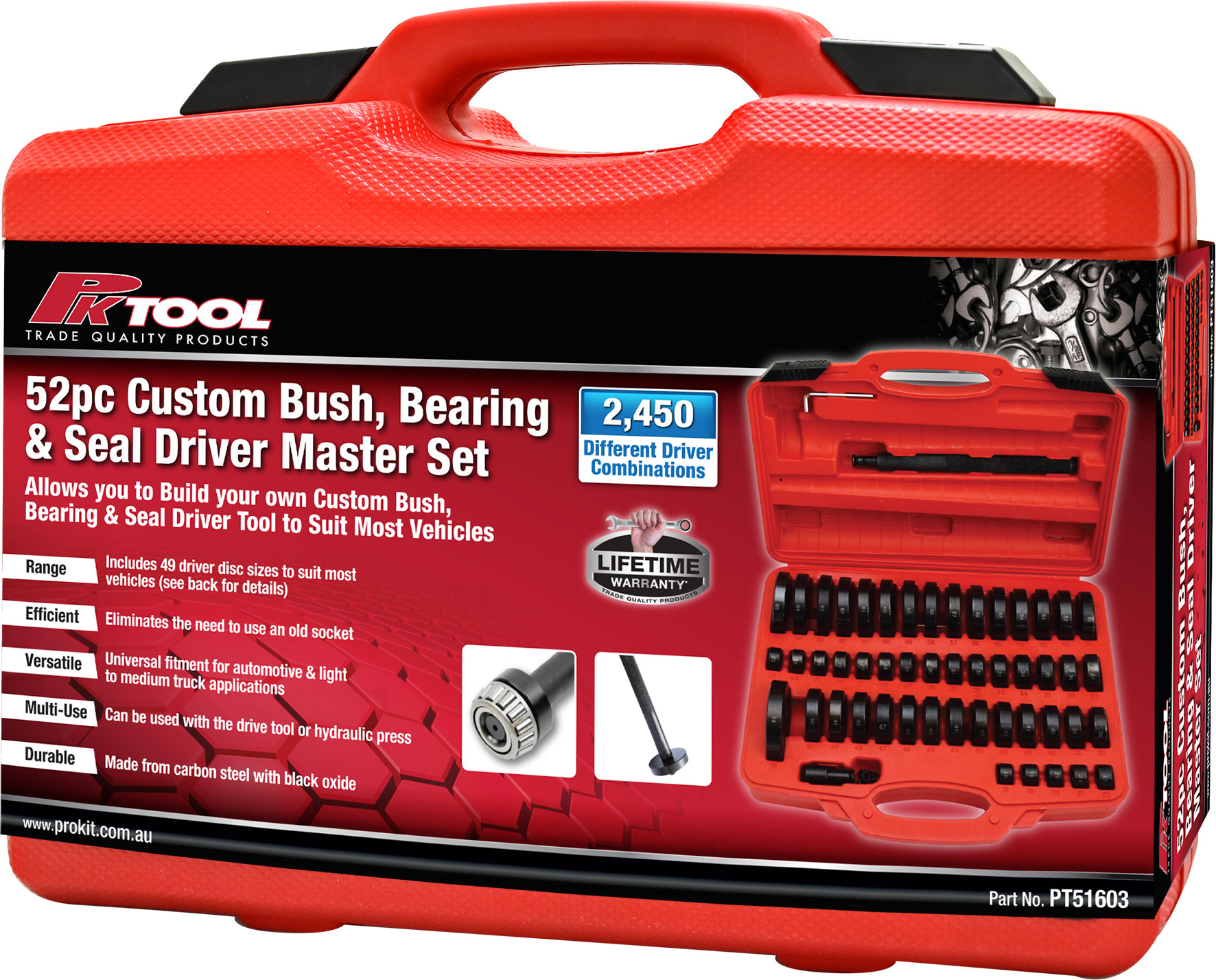 MASTER KIT 52pc CUSTOM BUSH, BEARING & SEAL DRIVER