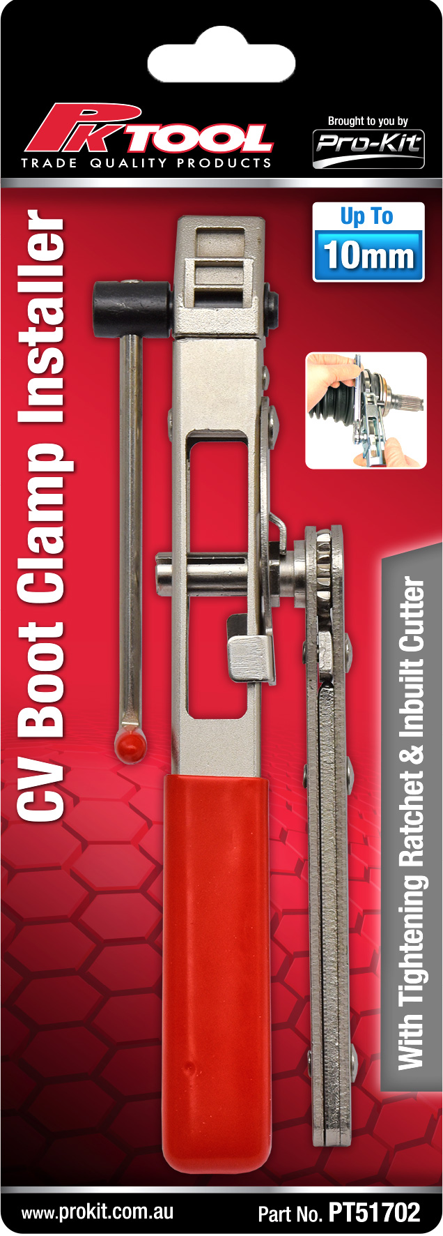 CV Boot Clamp Installer with Tightening Ratchet