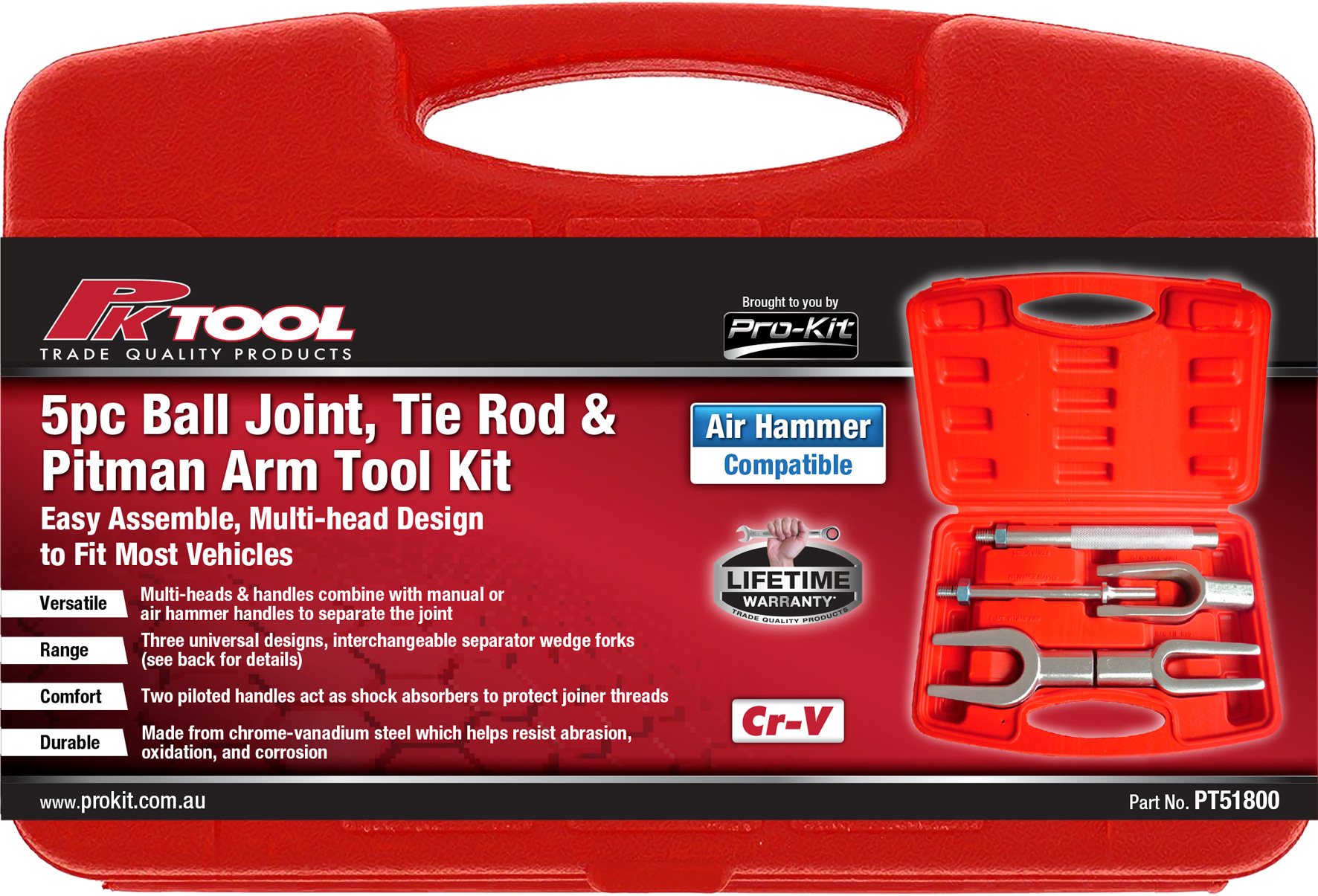 5pc Ball Joint, Tie Rod & Pitman Arm Tool Kit