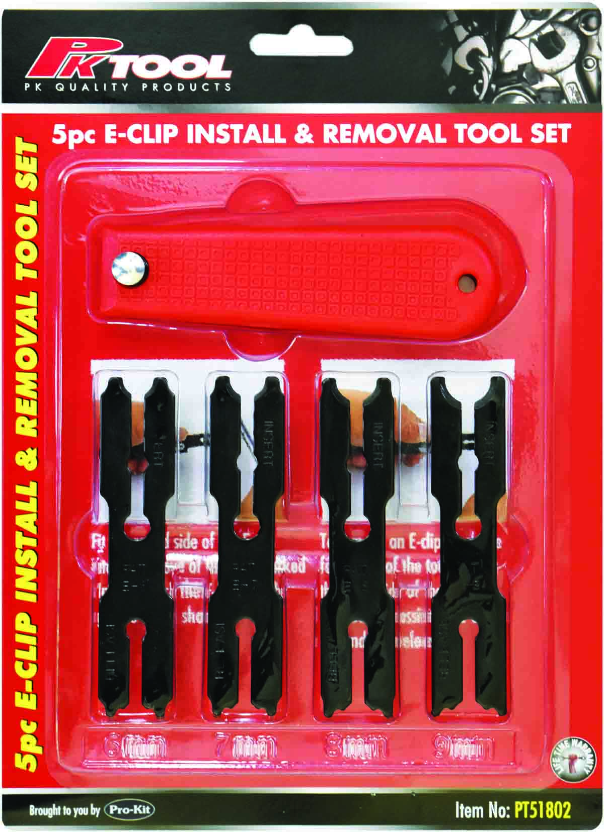 5pc E-CLIP INSTALLATION & REMOVAL TOOL SET