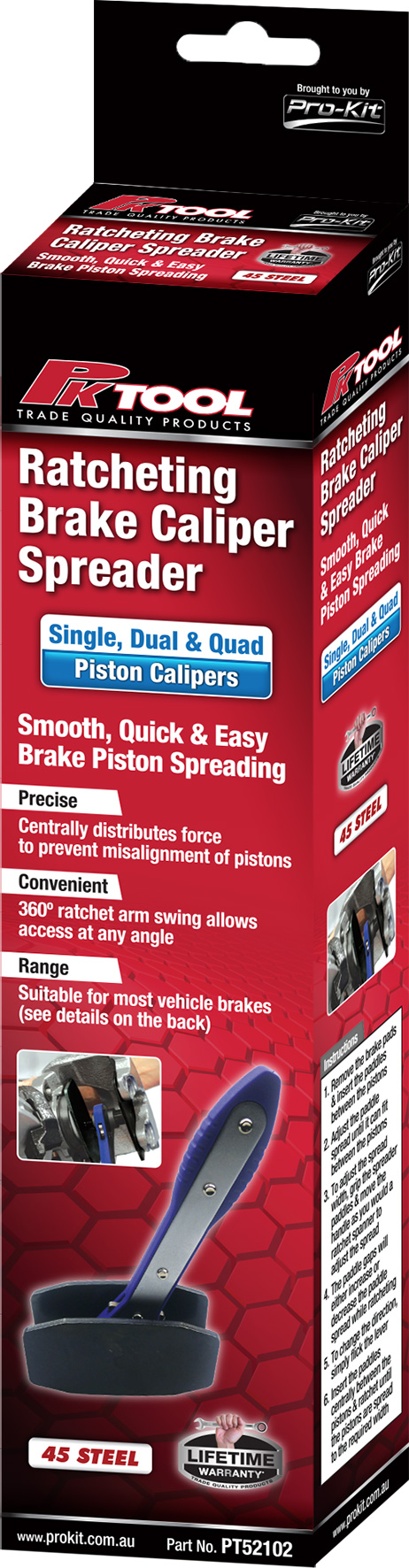 Ratcheting Brake Caliper Spreader