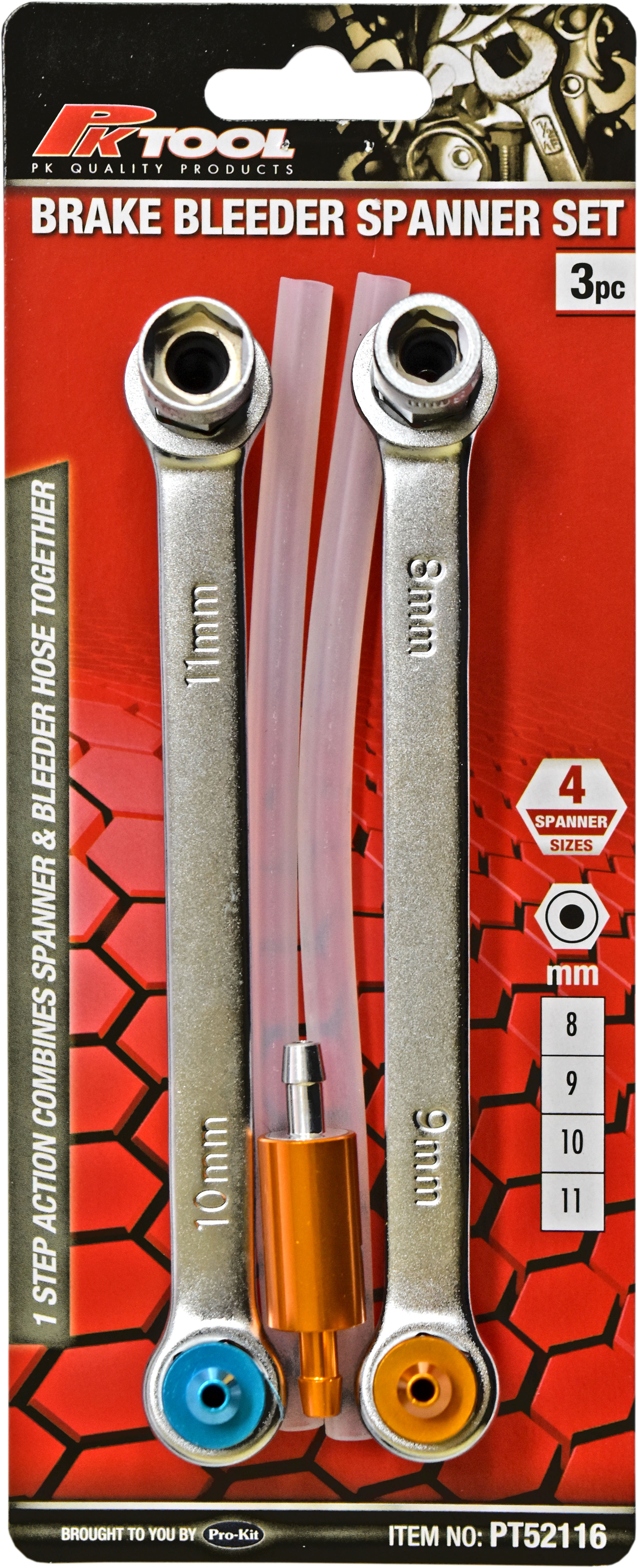 2pc 8, 9, 10 & 11mm  6pt BRAKE BLEEDER SPANNER SET