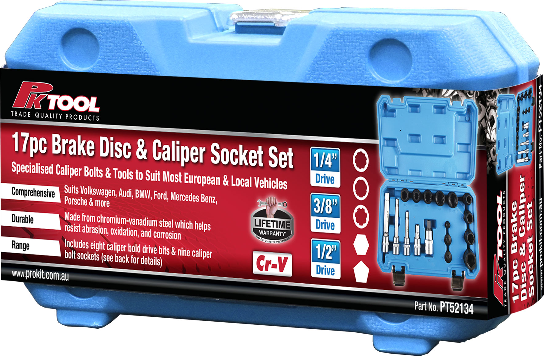 17pc Brake Disc & Caliper Socket Set
