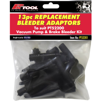 13pc Vacuum Pump & Brake Bleeder Adaptors