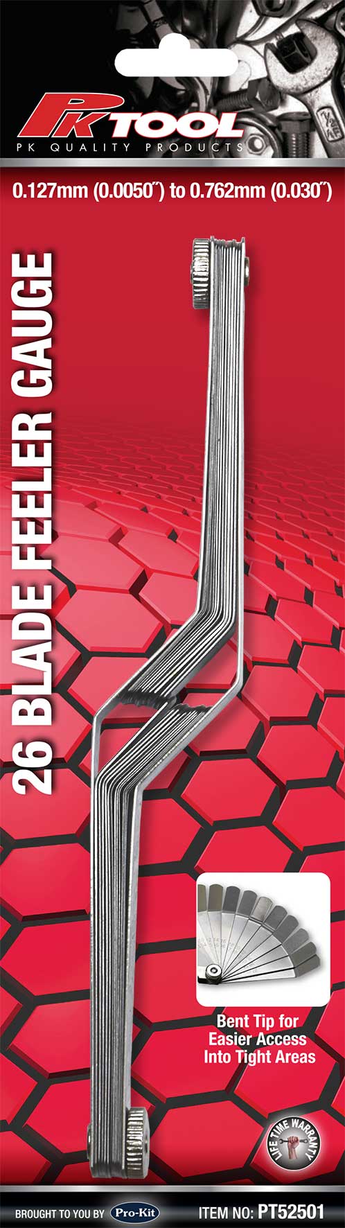 26 Blade Bent Tip Feeler Gauge