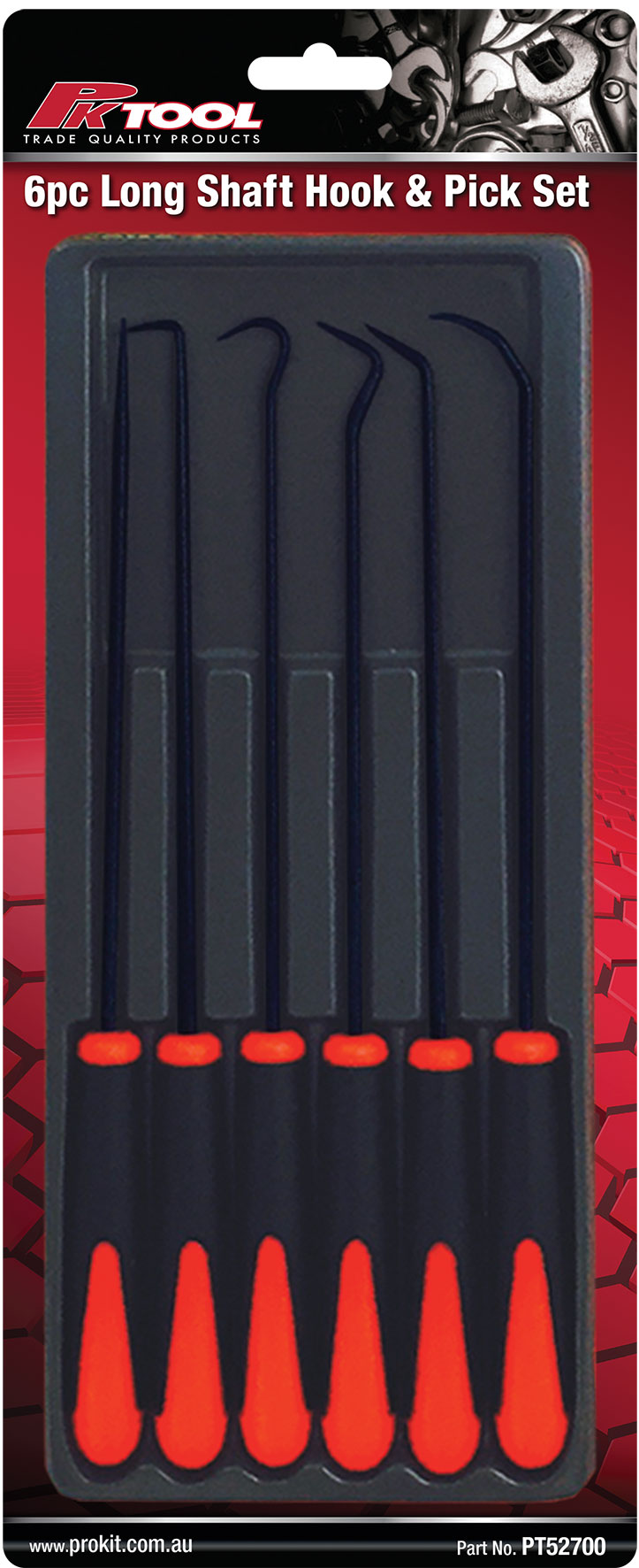 6pc 220mm Long Shaft Hook & Pick Set