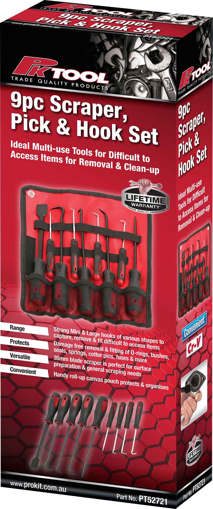 9pc Scraper, Pick & Hook Set