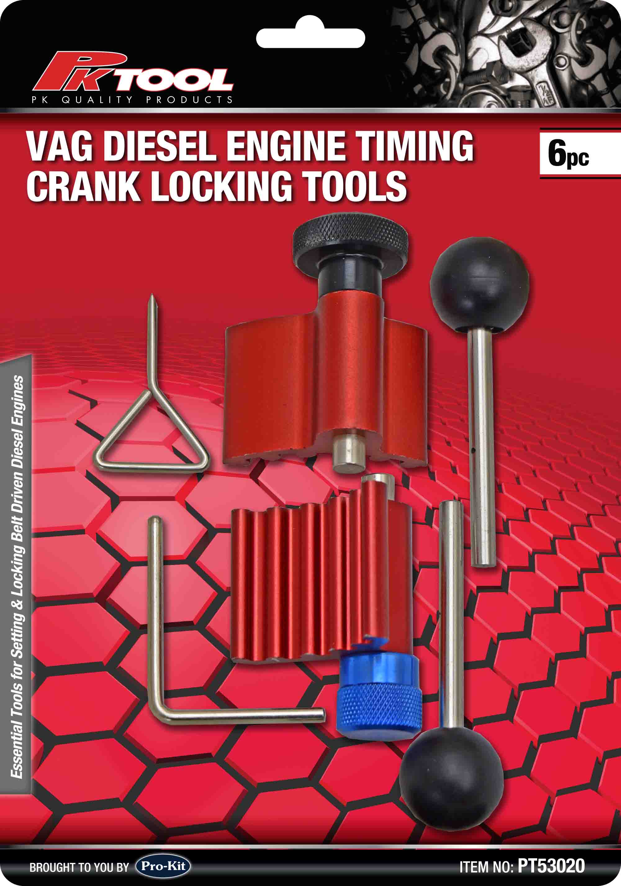 6pc VAG DIESEL ENGINE TIMING CRANK LOCKING TOOLS