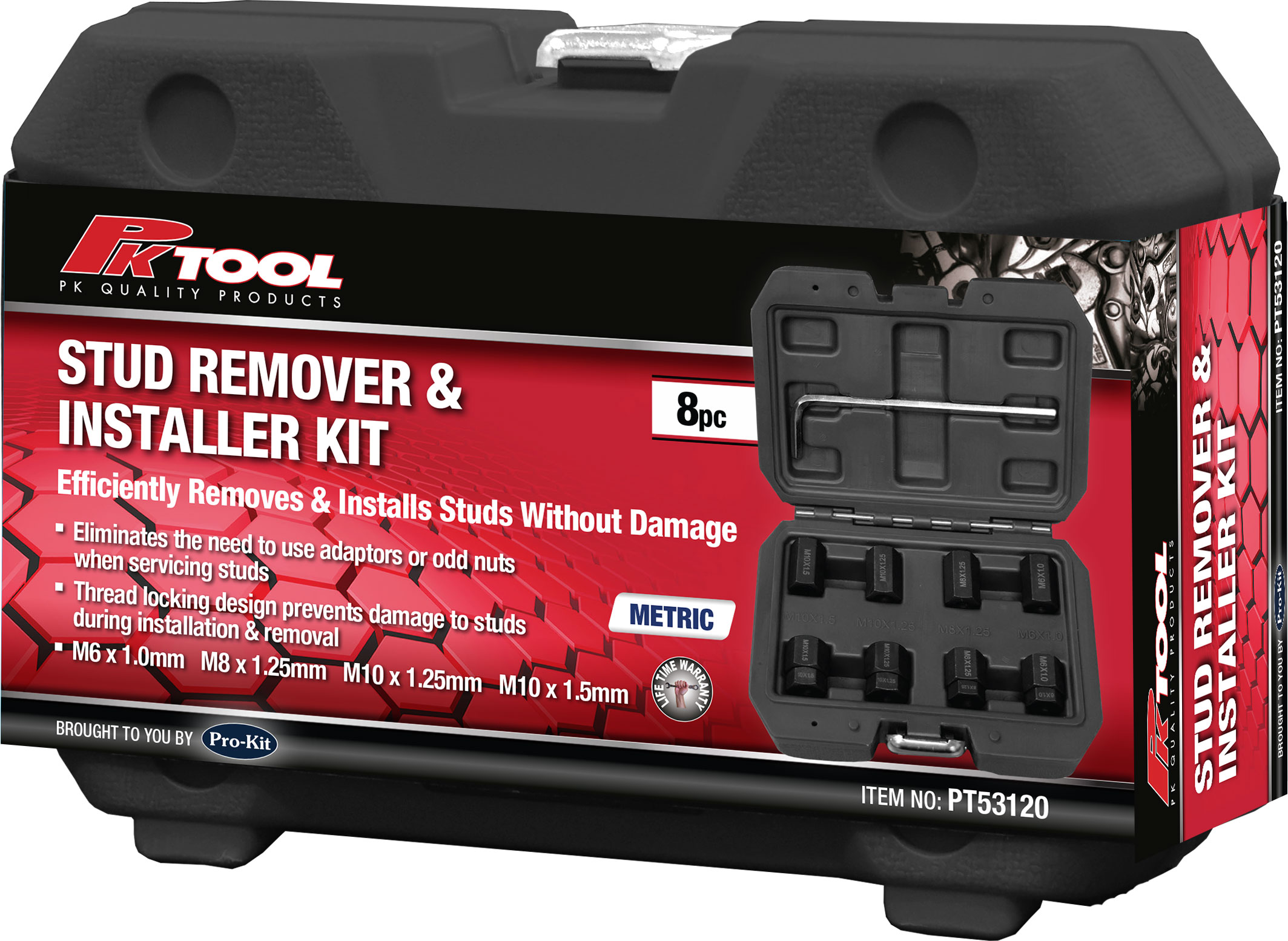 8pc Metric Stud Remover & Installer Kit