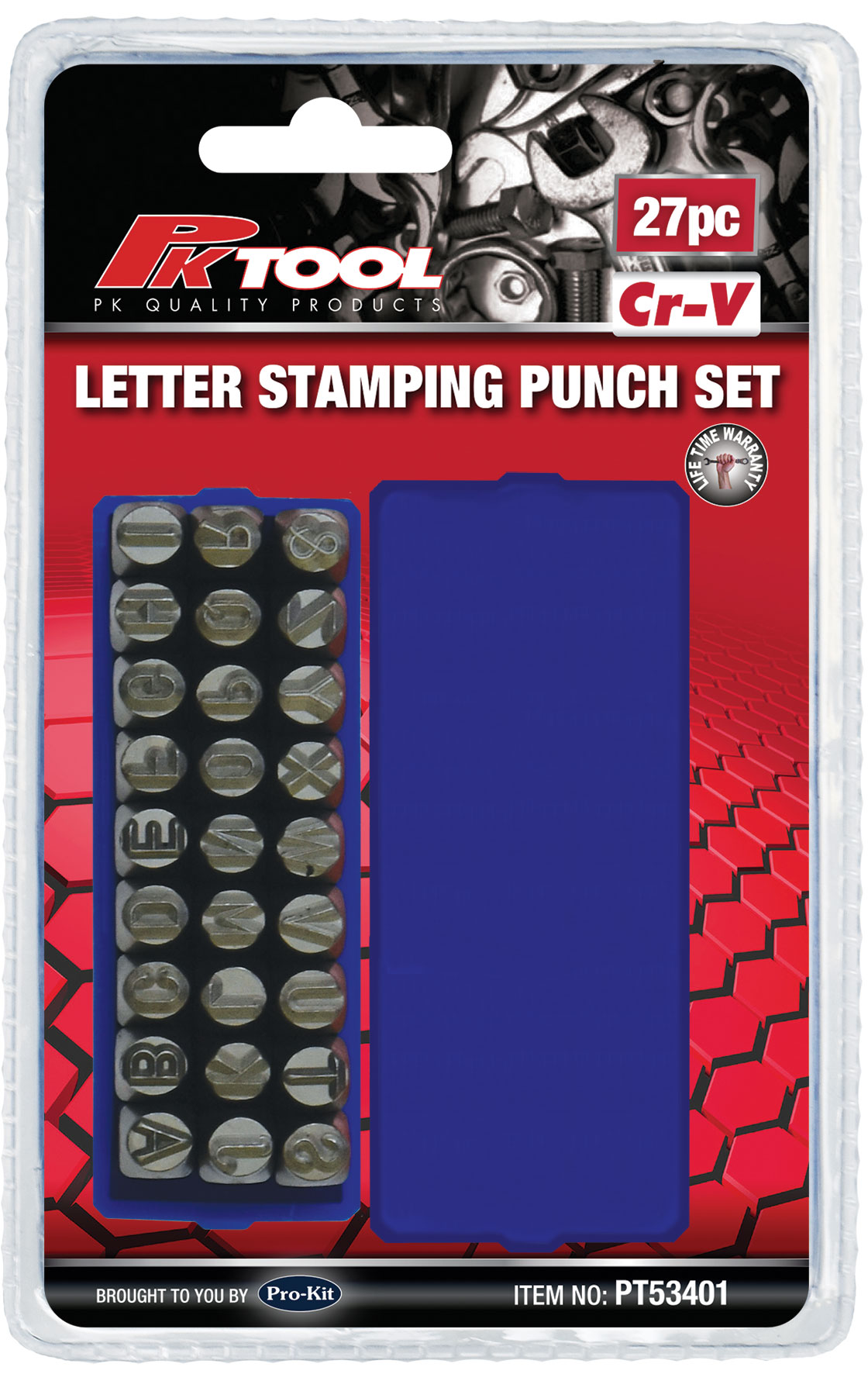 27pc Cr-V STEEL LETTER STAMPING SET