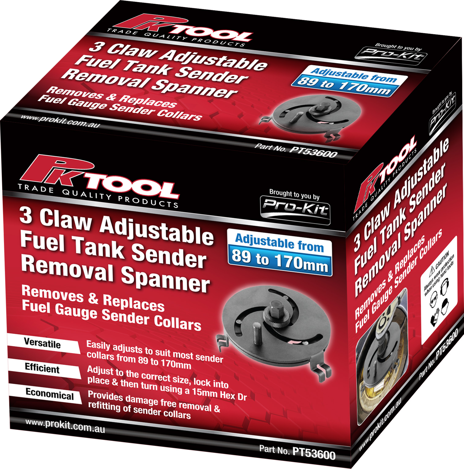 3 Claw Adjustable Fuel Tank Sender Removal Spanner