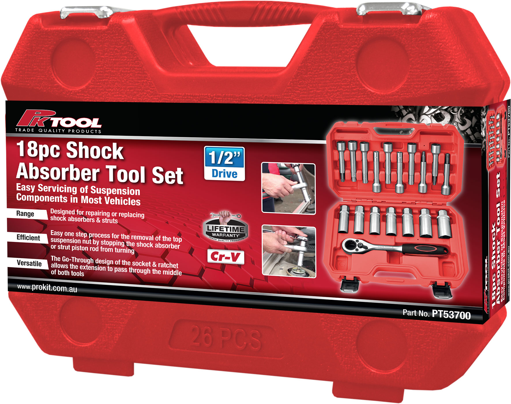 18pc 1/2” DR SHOCK ABSORBER TOOL SET