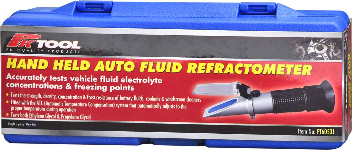REFRACTOMETER – HAND HELD TEST BATTERY, RADIATOR & CLEANING FLUIDS FLUIDS