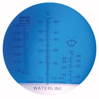 REFRACTOMETER – HAND HELD TEST BATTERY, RADIATOR & CLEANING FLUIDS FLUIDS