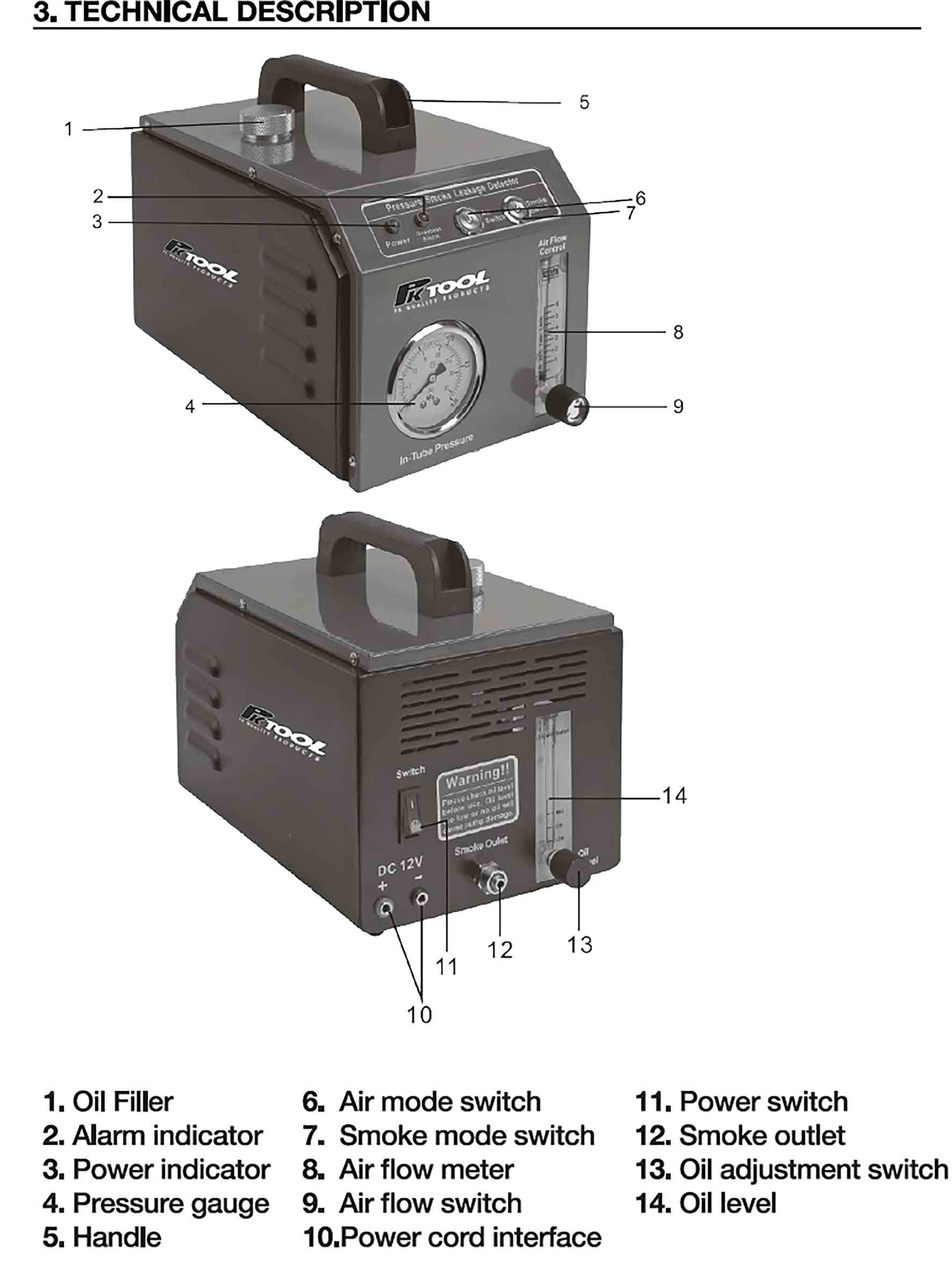Smoke Leak Detector & Locator